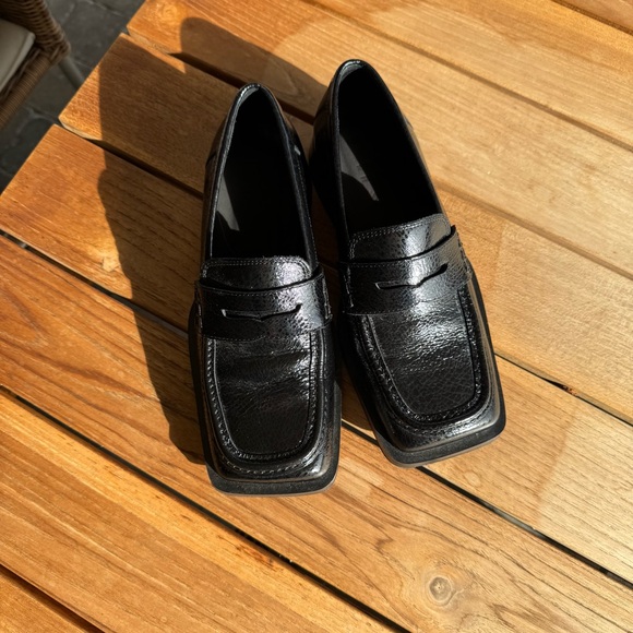 Patent Leather Square Toe Loafers (never worn) - Picture 3 of 6